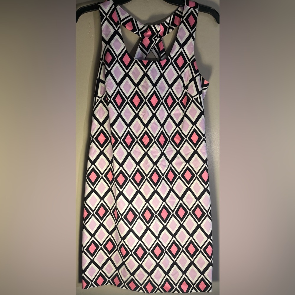 Preloved Gorgeous Leona Geometric dbl Layered Mini Dress Lilac and Pink size 4